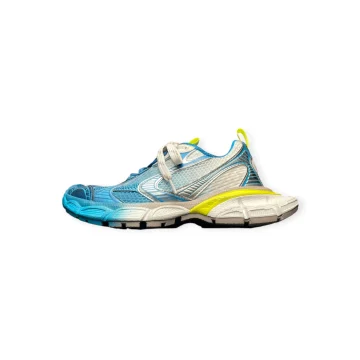 Balenciaga 3XL Toe Spray Sneaker in White Blue Yellow - Best Wonder Closet