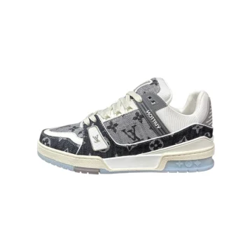 LV Trainer Sneaker with Monogram Denim in Gray - Best Wonder Closet