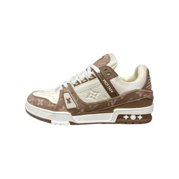 LV Trainer Sneaker with Monogram Denim in Brown - Best Wonder Closet