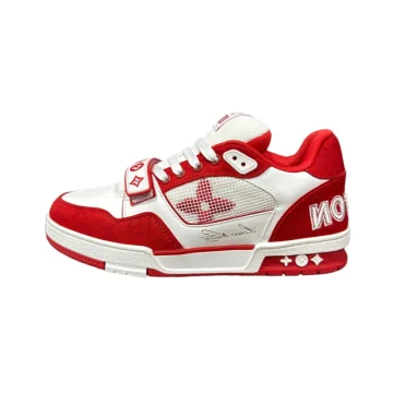 LV Trainer Sneaker in White Red - Best Wonder Closet
