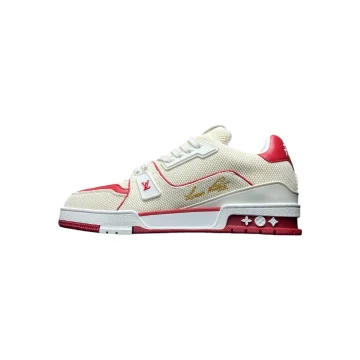 LV Canvas Trainer Sneaker in Red - Best Wonder Closet