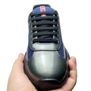 Prada America's Cap Sneaker in Anthracite Ink - Best Wonder Closet